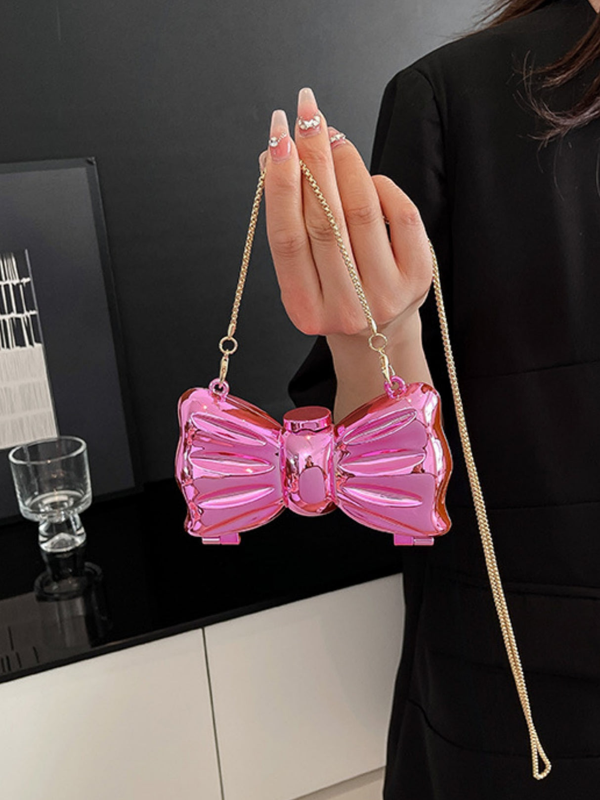 Miniature Bow Evening Chain Shoulder/crossbody Bag