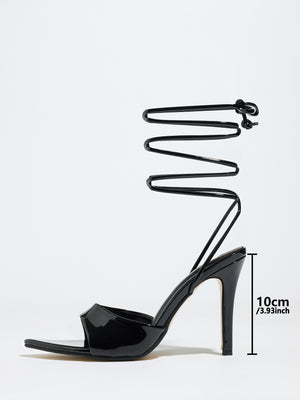 Cross-strap Stiletto Sandals