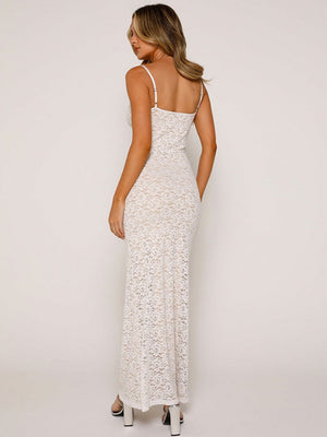 Sexy Lace Halter-neck Low-cut Bodycon Dress