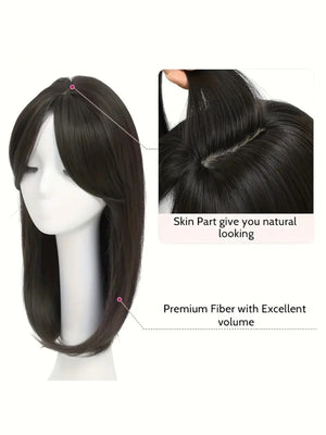 Invisible, Seamless, Long, Curly Wig With White Hair Covering