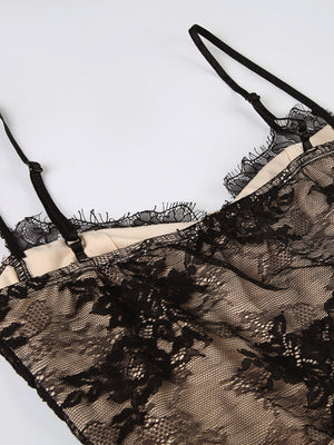 Lace Patchwork Chest Pleats Slip Dress Hot Girl With Exposed Back And Slit Mesh Maxi Dresses