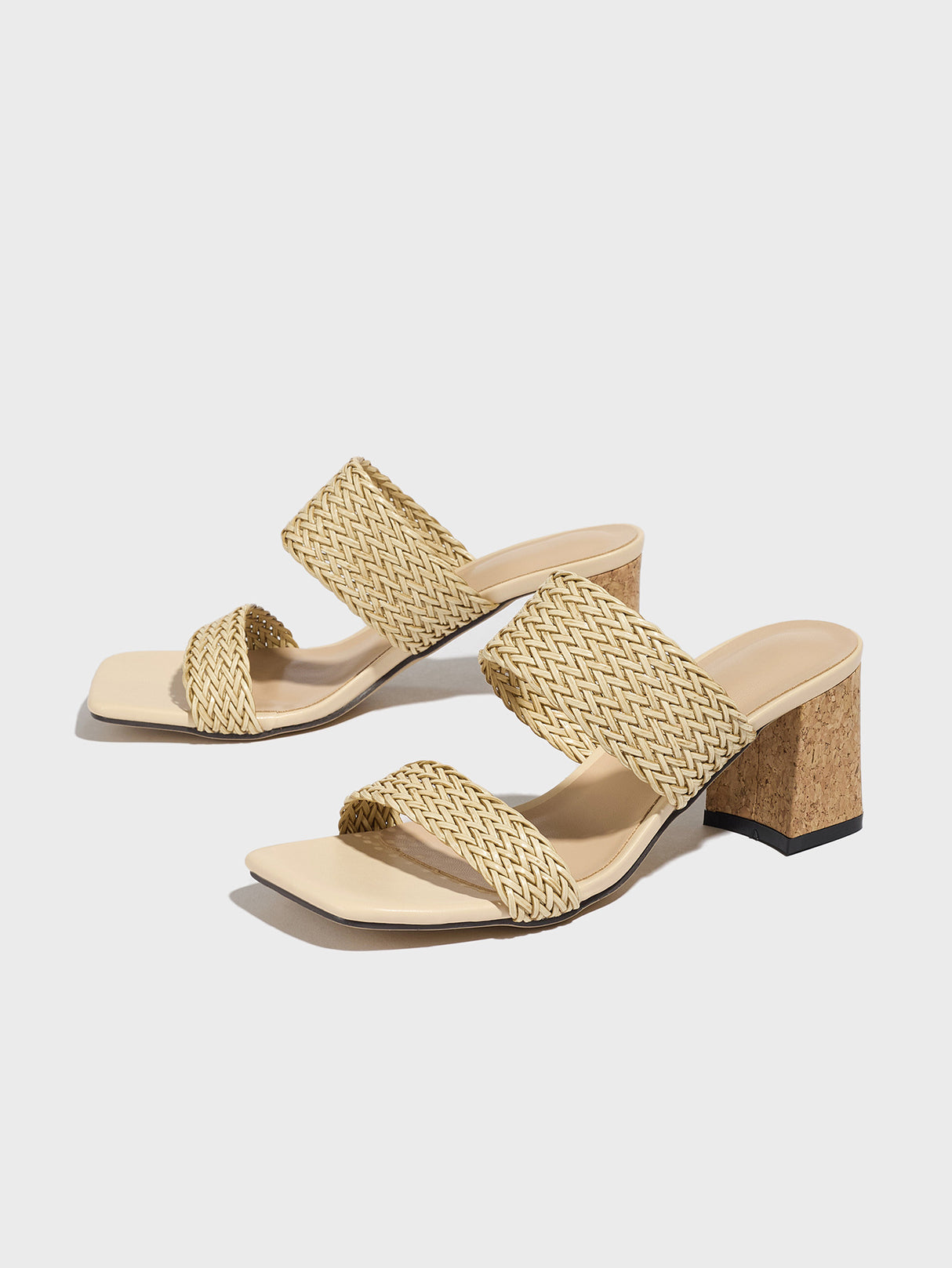Vacation Woven High-heeled Sandals