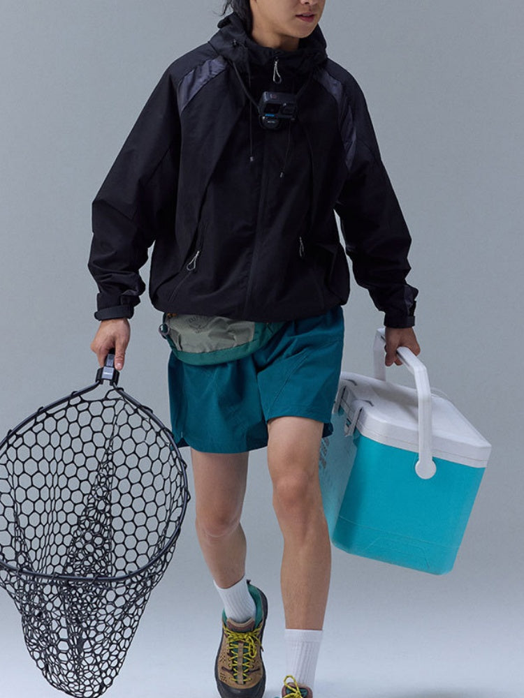 Water-repellent Patchwork Windbreakers