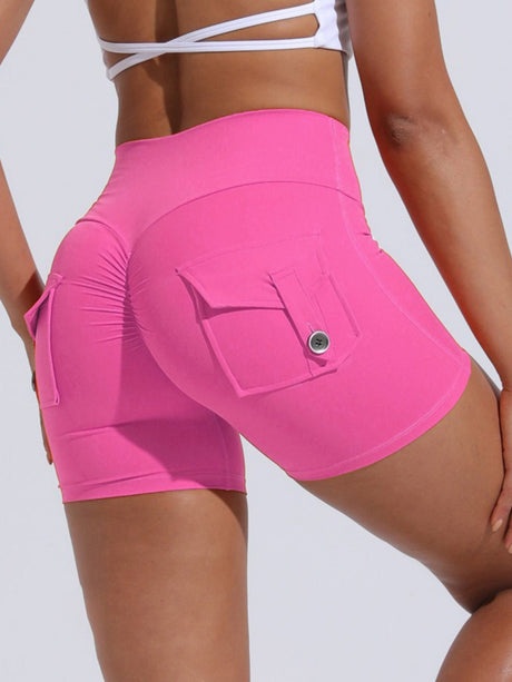 Bare-feel Pocket High-waisted, Tummy-flattening, And Butt-lifting Yoga Shorts