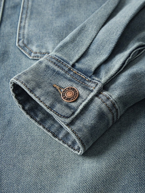 Washed Denim Loose-fit Shirts