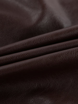 Short Pockets Pu Leather Jacket