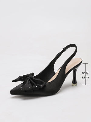 Escarpins à pois et nœud