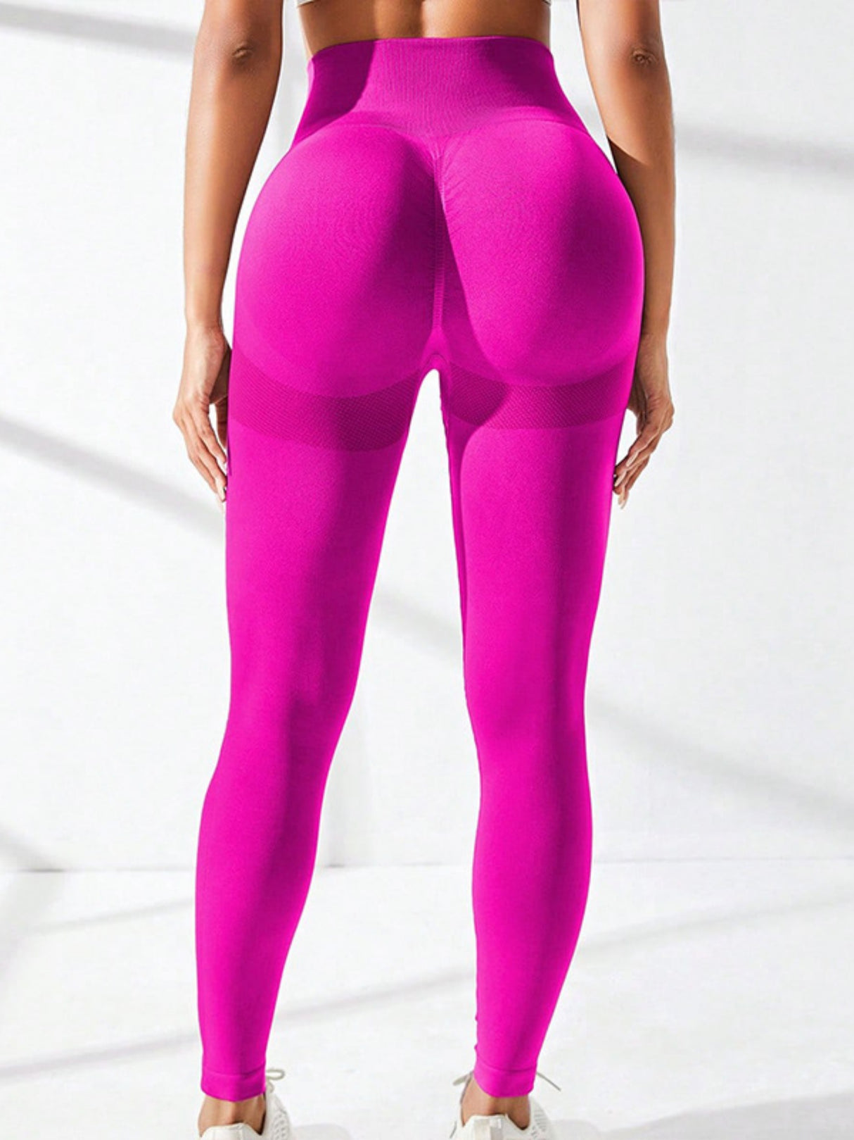 Seamless Exercise Yoga Fitness High-waisted, Tummy-flattening Elastic Pants