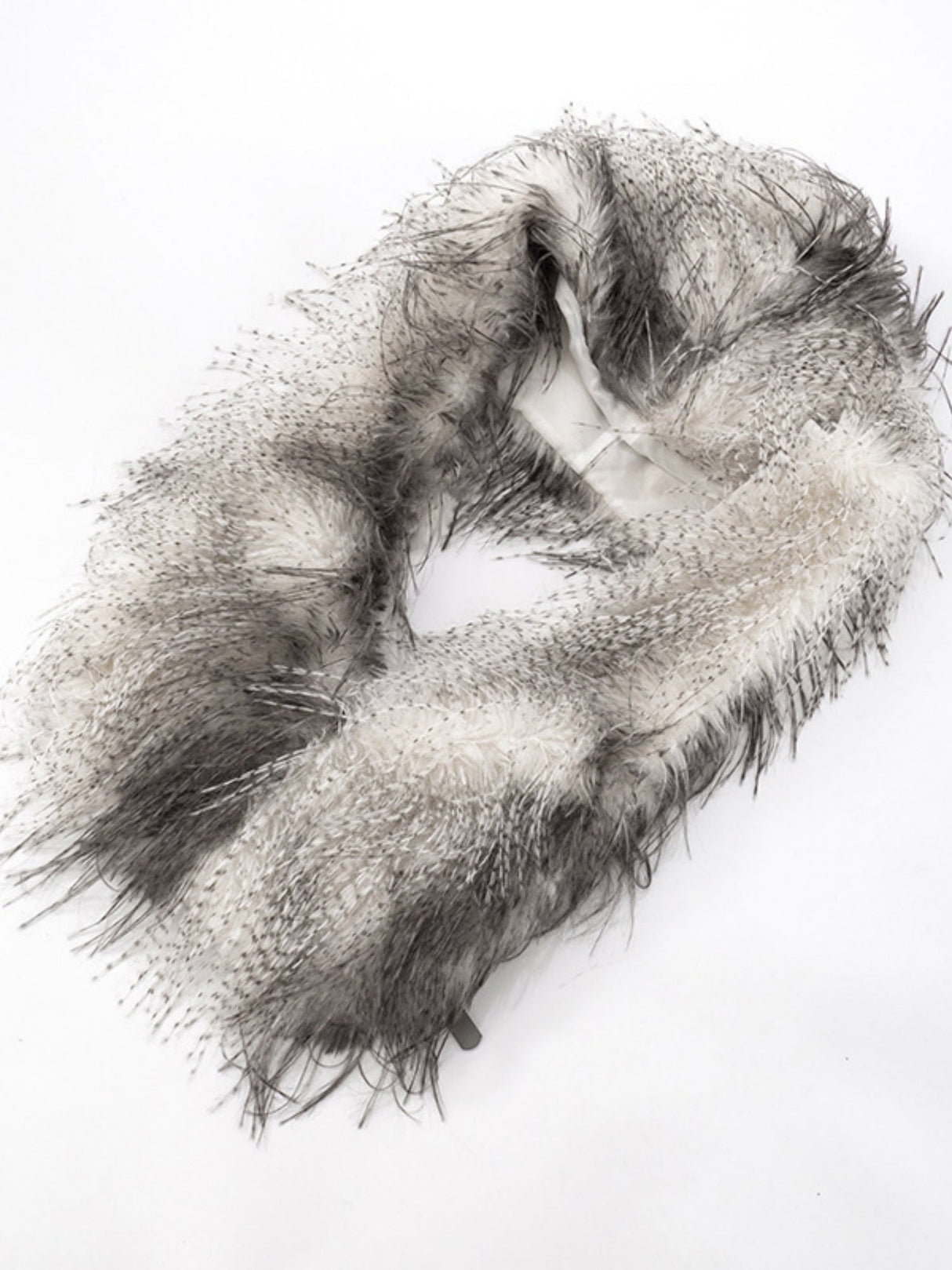 Furry Deep V Neckband Large Backless Strap Hooded Top Tank Tops&Camis