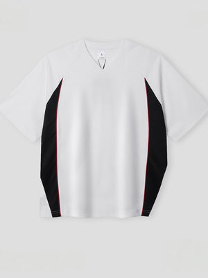 Antibacterial Cool Feeling Quick-drying Color-blocked T-shirt