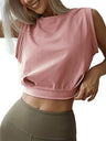 Sleeveless Running And Fitness Cropped Sports Vest