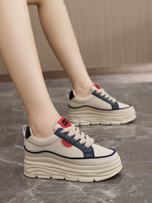 Colorblock Thick-Sole Women's Casual Sneakers