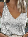 Sexy V-neck Sequined Halter Top