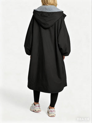 Raincoat-style Pockets Water Proof Light Drawstring Windproof Raincoat Outdoor Windbreaker