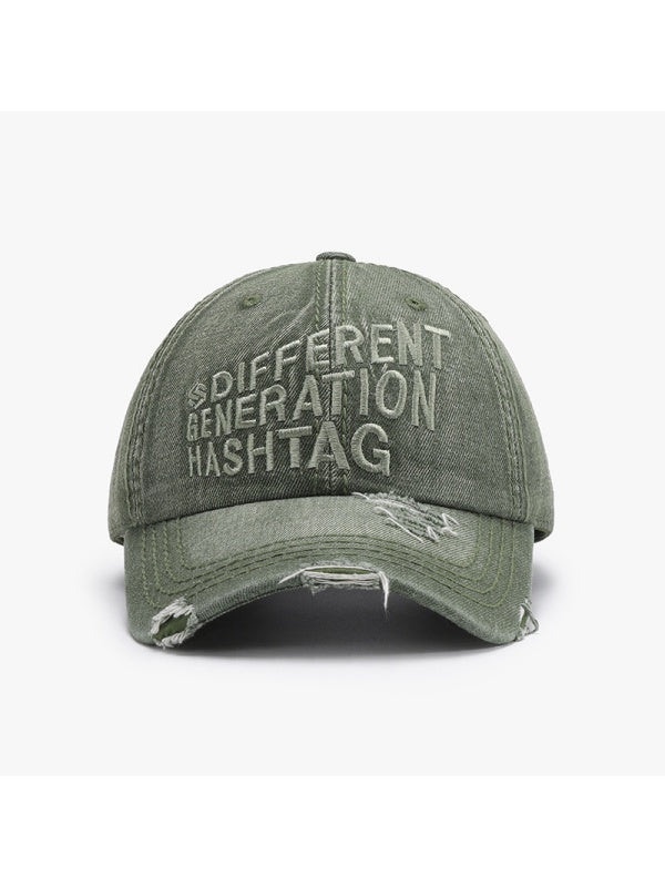 Letter Embroidery Washed Baseball Caps