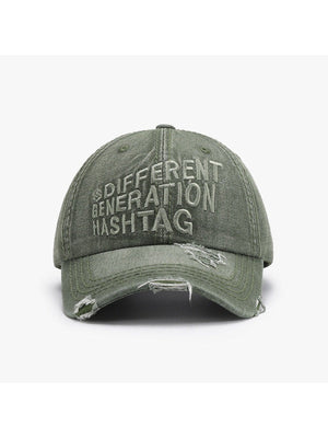 Letter Embroidery Washed Baseball Caps