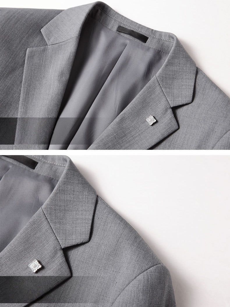 Acetic Acid Flax Business Non-iron Blazers