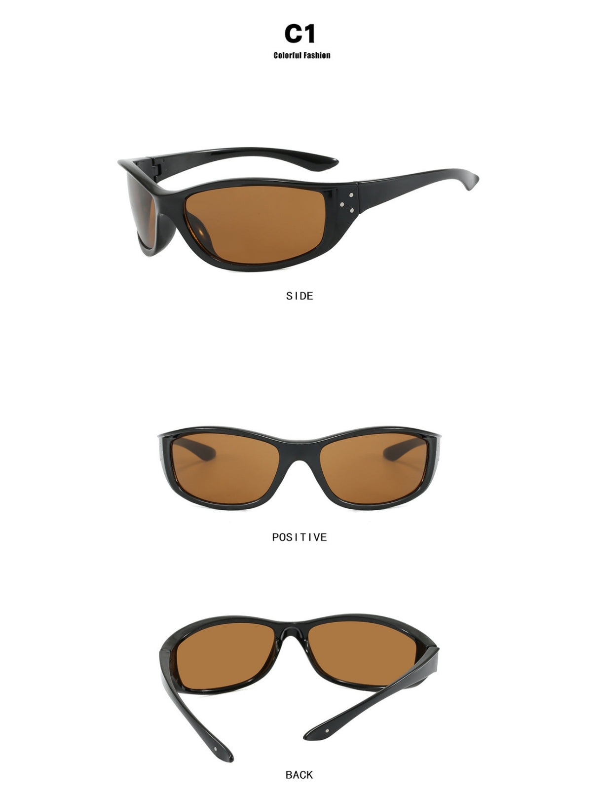 Full-rimmed, Uniquely Shaped Fashion Glasses
