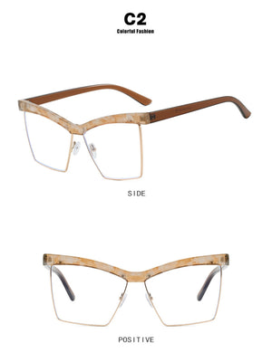 Leopard Print Full-frame Square Fashion Glasses