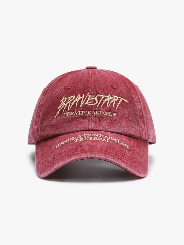 Baseballkappen im Retro-Stil mit gewaschener Buchstabenstickerei