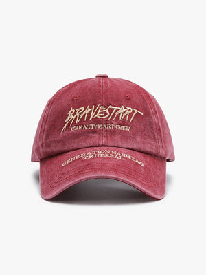 Baseballkappen im Retro-Stil mit gewaschener Buchstabenstickerei