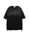 Distressed Washed Oversize Hole T-shirts