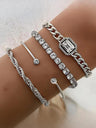Diamond-encrusted Bracelet Set
