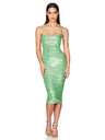 Sequined Backless Halter Dress