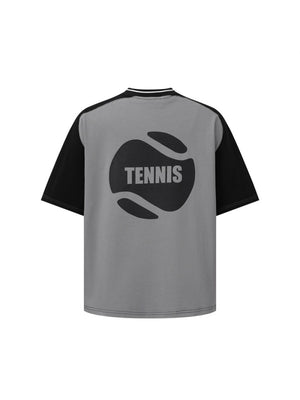 Color-blocked Letter Printed T-shirts