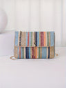 Colorful Straw Crossbody Bag For Vacation