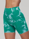 Seamless Tie-dye High-waisted, Tummy-flattening, And Butt-lifting Yoga Shorts