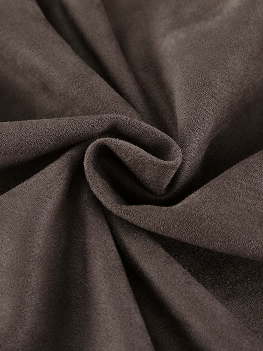 Regular Zipper Suede Jacket