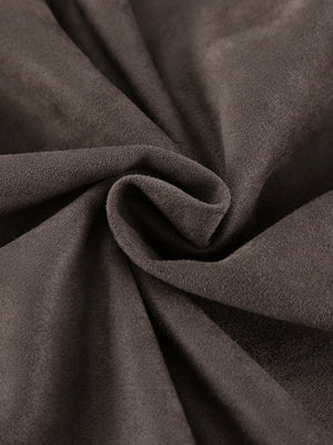 Regular Zipper Suede Jacket