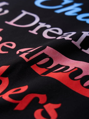 Gradient Letter Printed Oversize T-shirts