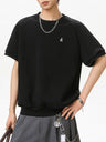 Color-blocked Embroidery T-shirts