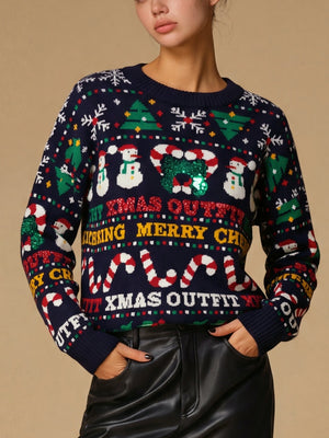 Christmas Patterns Headgear Sequins Sweaters
