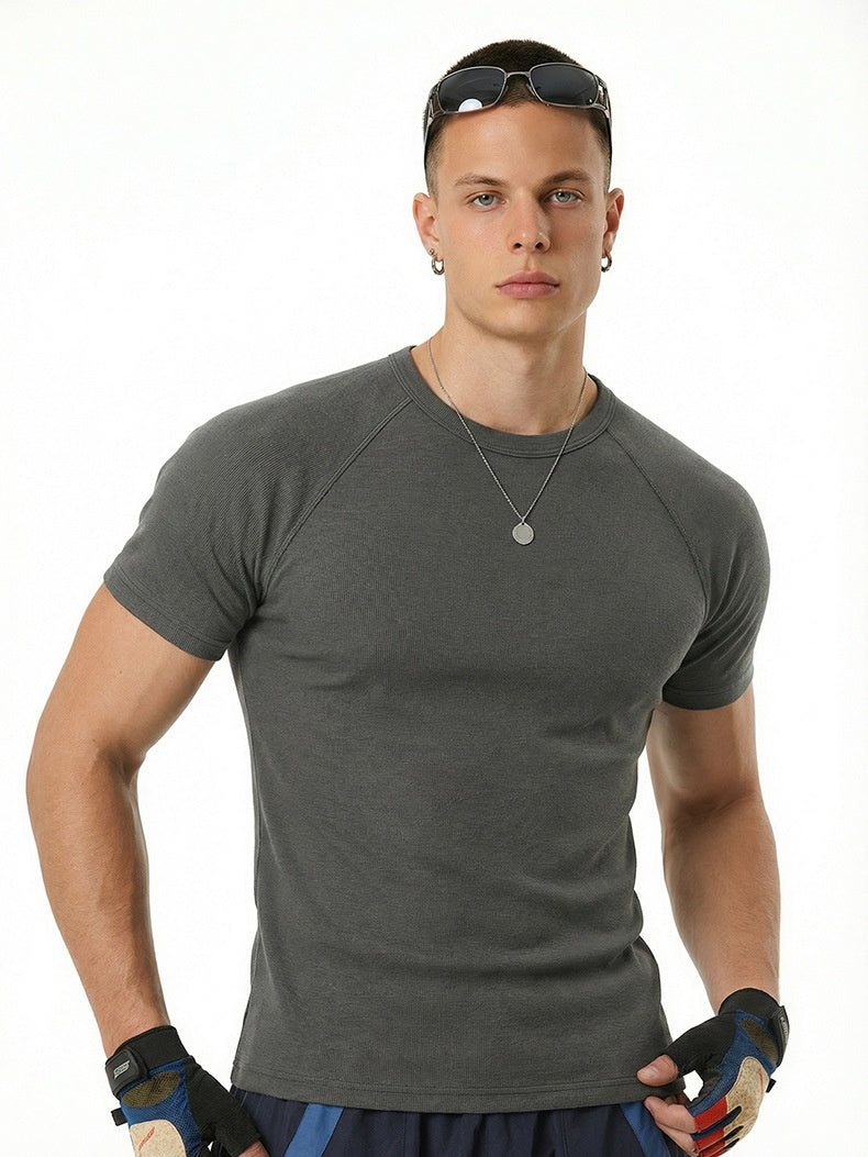 Stretch Tight Fit Navy Slim-fit T-shirts