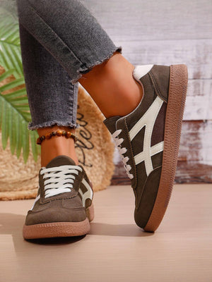 Retro Color-blocked German Training Shoes And Sneakers