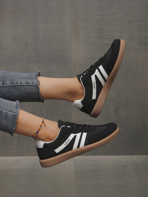 Retro Color-blocked German Training Shoes And Sneakers