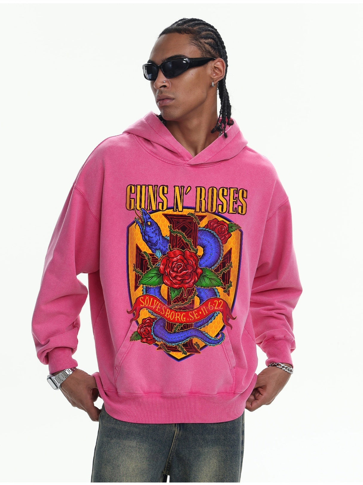 Retro Fried Snowflakes Printed Hoodies