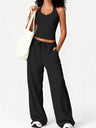 Quick-drying Halter Top Bodycon Trousers Exercise Yoga 2-piece Sets