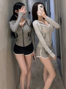 Stunning Striped Hooded Jacket That Accentuates Your Figure