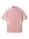 Suede Locomotive Machete Patchwork Embroidery T-shirt