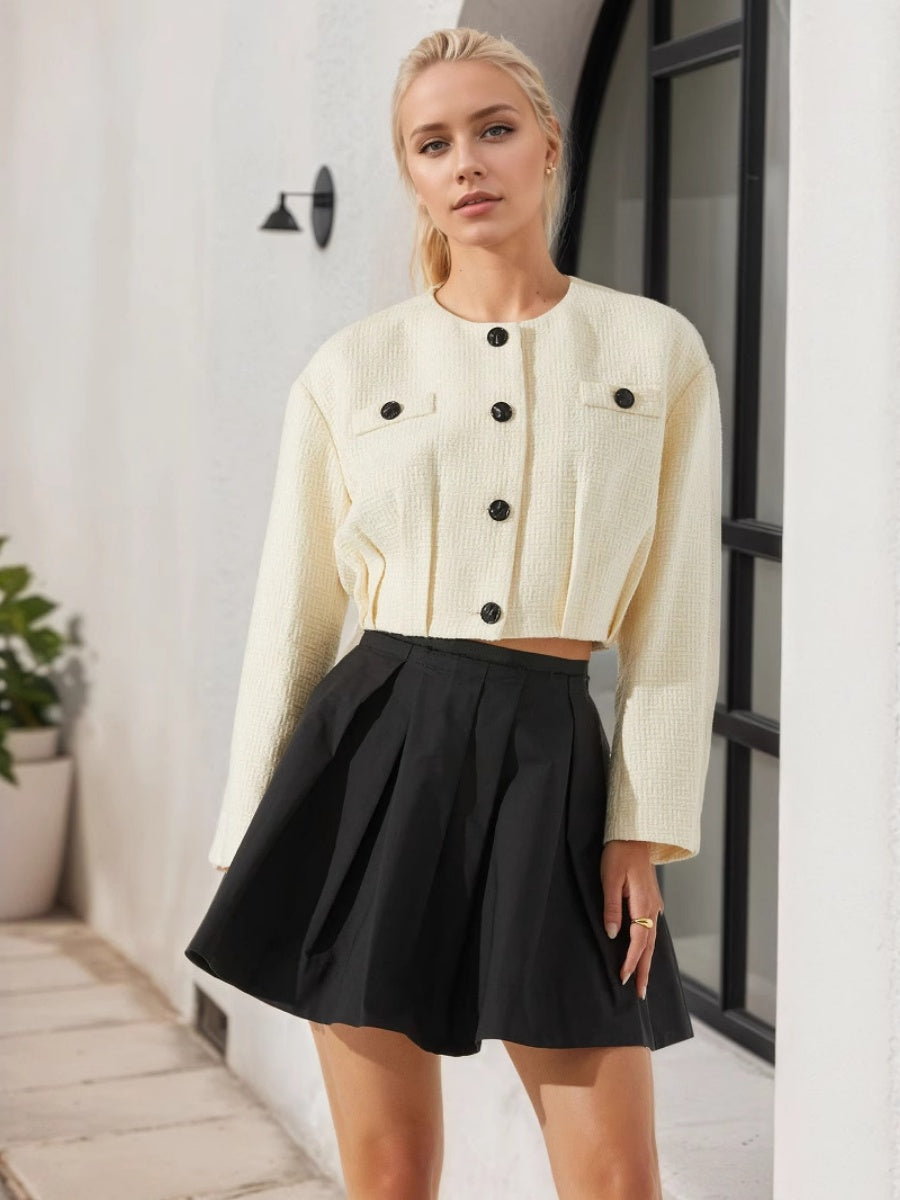 Liber Summer Women's Buttons Solid Color Jackets