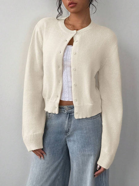 Thread Solid Color Simplicity Cardigans