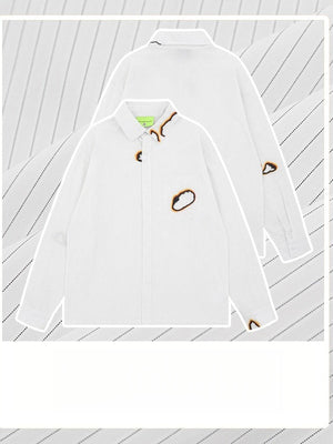 Liber Summer Men's Pocket decoration Stripes Shirts