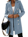 Long Sleeve Suit Collar Double-breasted Coats