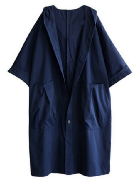 Oversized Hooded Trench Coat