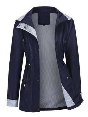 Removable Cap Water Proof Pocket Hooded Jackets