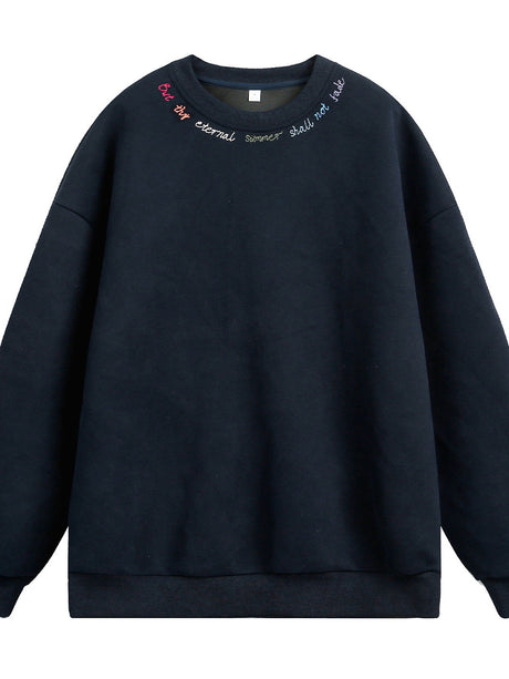 Liber Autumn Men's Embroidered Pattern Letter Sweatshirts